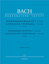 Brandenburg Concerto No. 5-Full Score Orchestra Scores/Parts sheet music cover